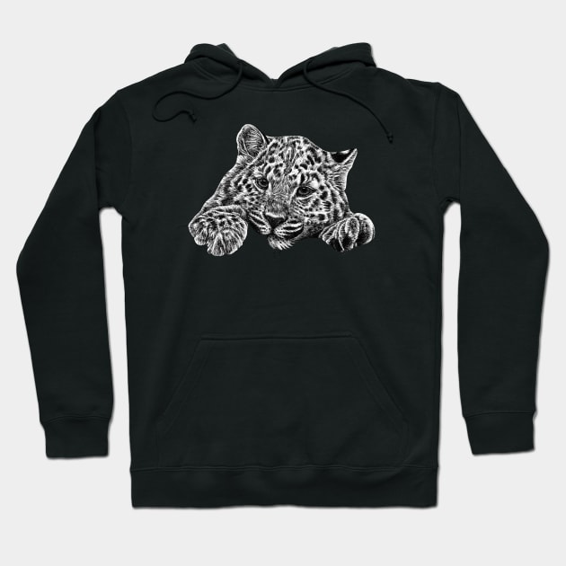 Amur leopard cub Hoodie by lorendowding